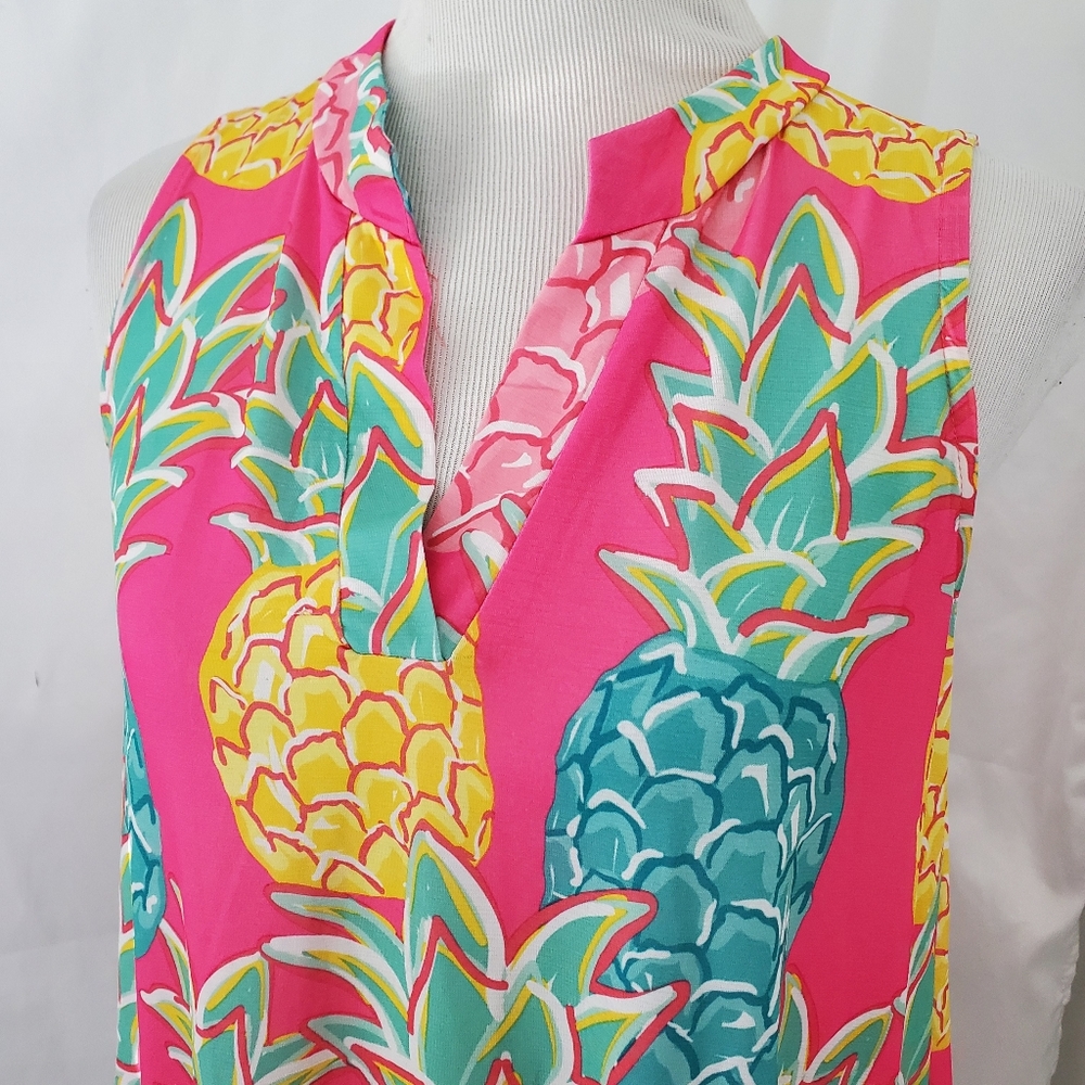 Simply Southern vibrant tropical pineapple blouse